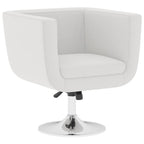 Taburete de bar cuero sintético blanco