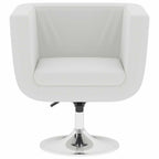 Taburete de bar cuero sintético blanco