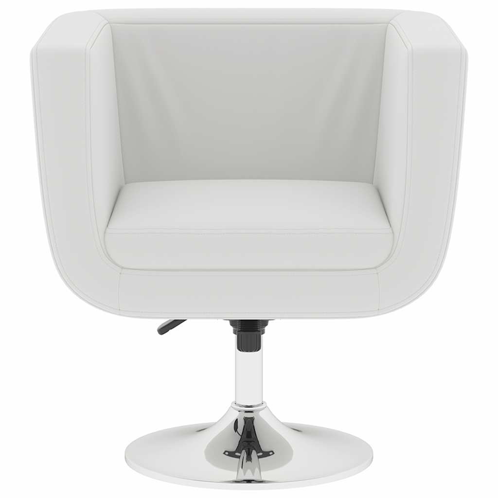 Taburete de bar cuero sintético blanco