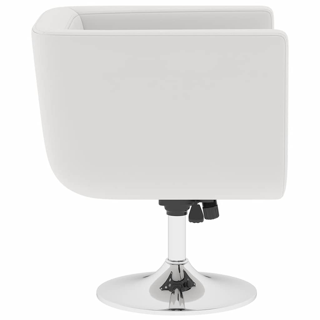 Taburete de bar cuero sintético blanco