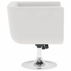 Taburete de bar cuero sintético blanco