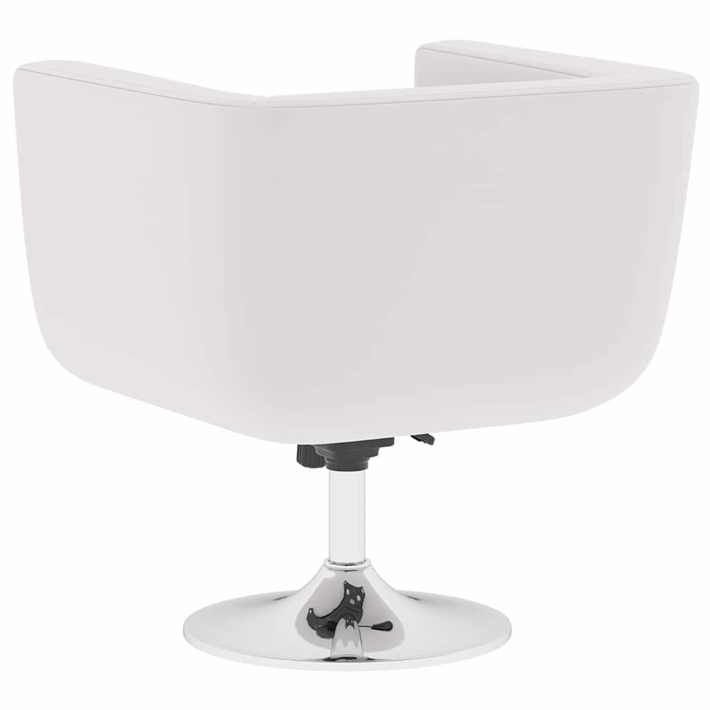 Taburete de bar cuero sintético blanco