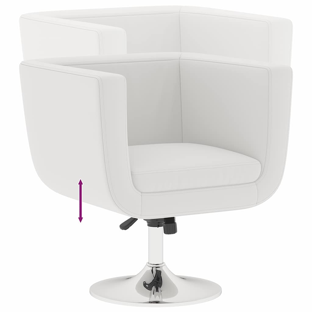 Taburete de bar cuero sintético blanco