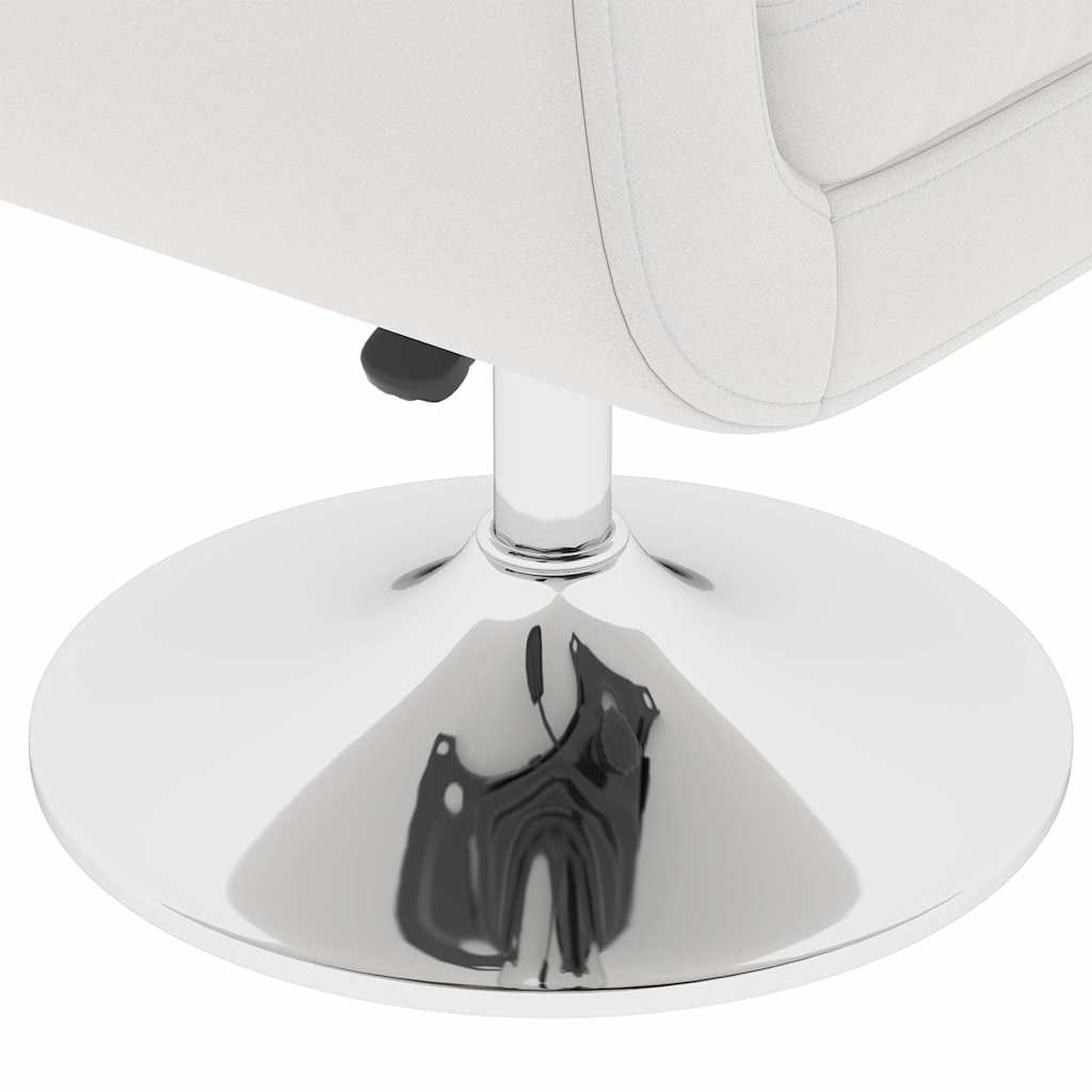 Taburete de bar cuero sintético blanco