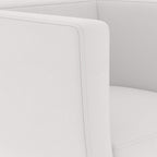 Taburete de bar cuero sintético blanco