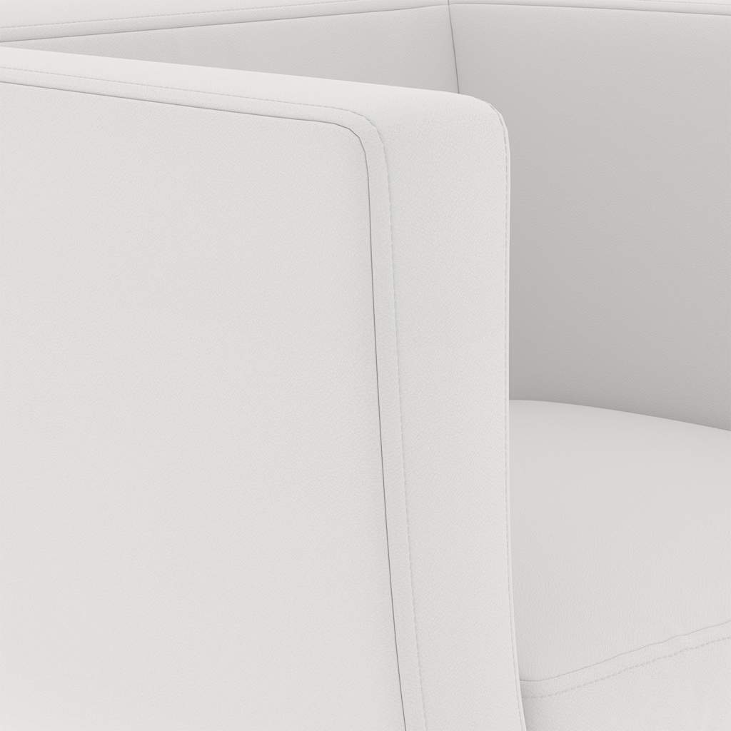 Taburete de bar cuero sintético blanco