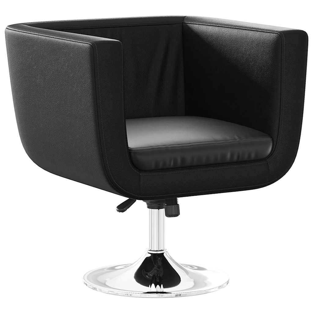 Taburete de bar cuero sintético negro