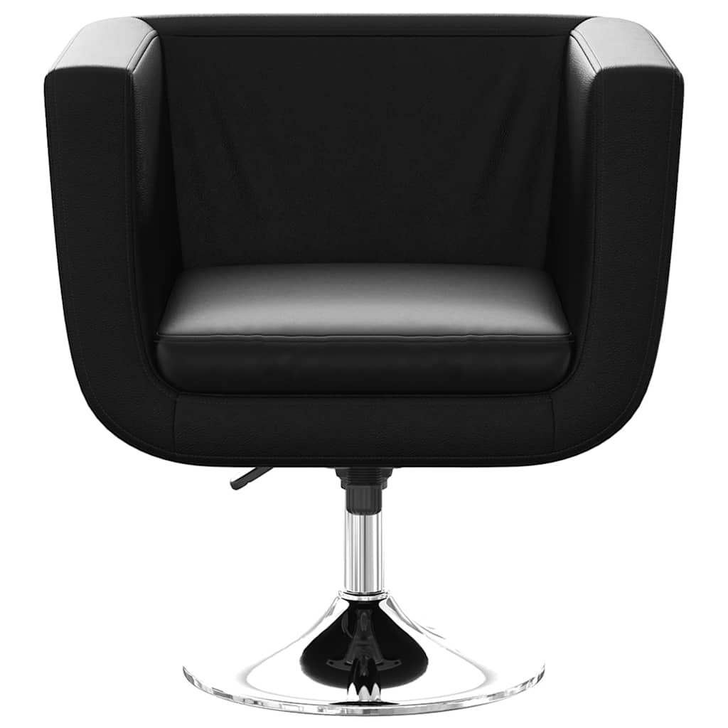 Taburete de bar cuero sintético negro