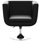 Taburete de bar cuero sintético negro