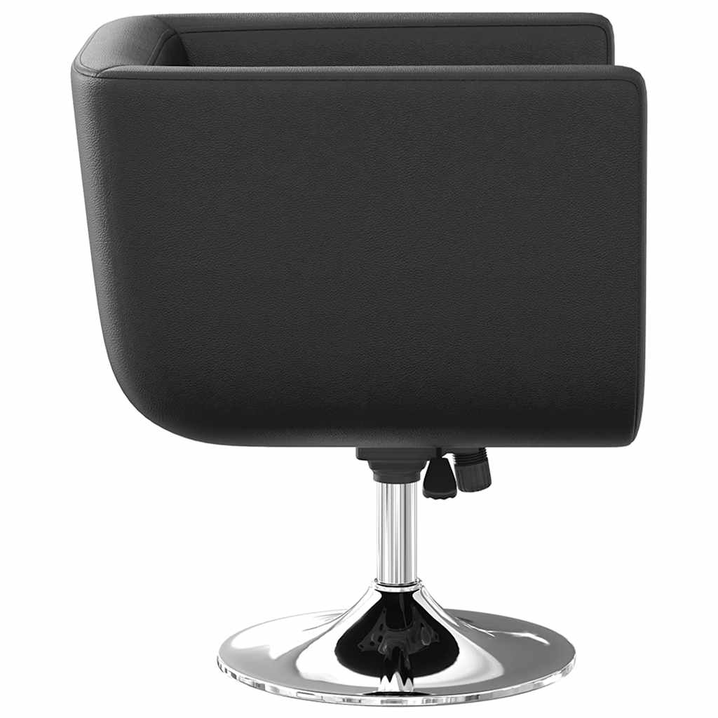Taburete de bar cuero sintético negro