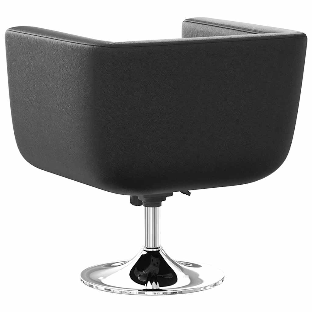 Taburete de bar cuero sintético negro