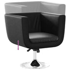 Taburete de bar cuero sintético negro
