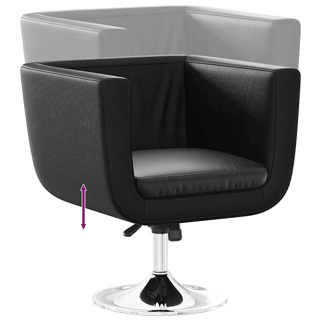 Taburete de bar cuero sintético negro