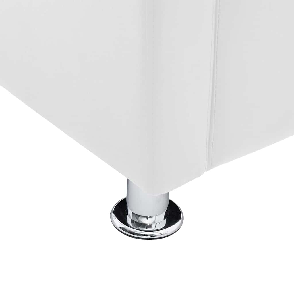 Sillón de cuero sintético blanco