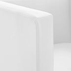 Sillón de cuero sintético blanco