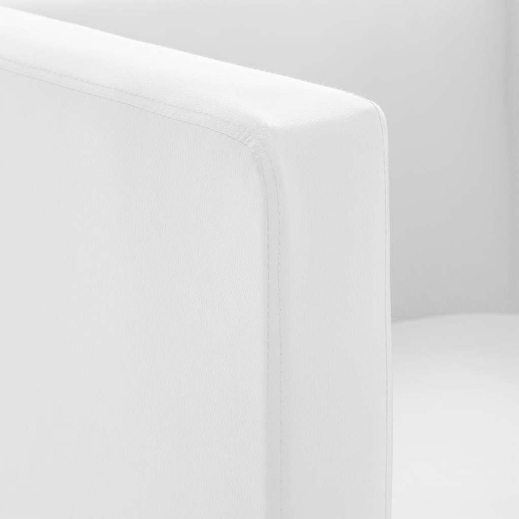 Sillón de cuero sintético blanco