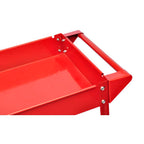 Carrito de herramientas de taller 2 uds 2 estantes rojo 100 kg