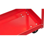 Carrito de herramientas de taller 2 uds 2 estantes rojo 100 kg