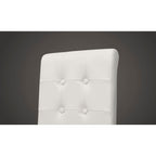 Sillas de comedor 4 unidades cuero sintético blanco