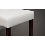 Sillas de comedor 4 unidades cuero sintético blanco