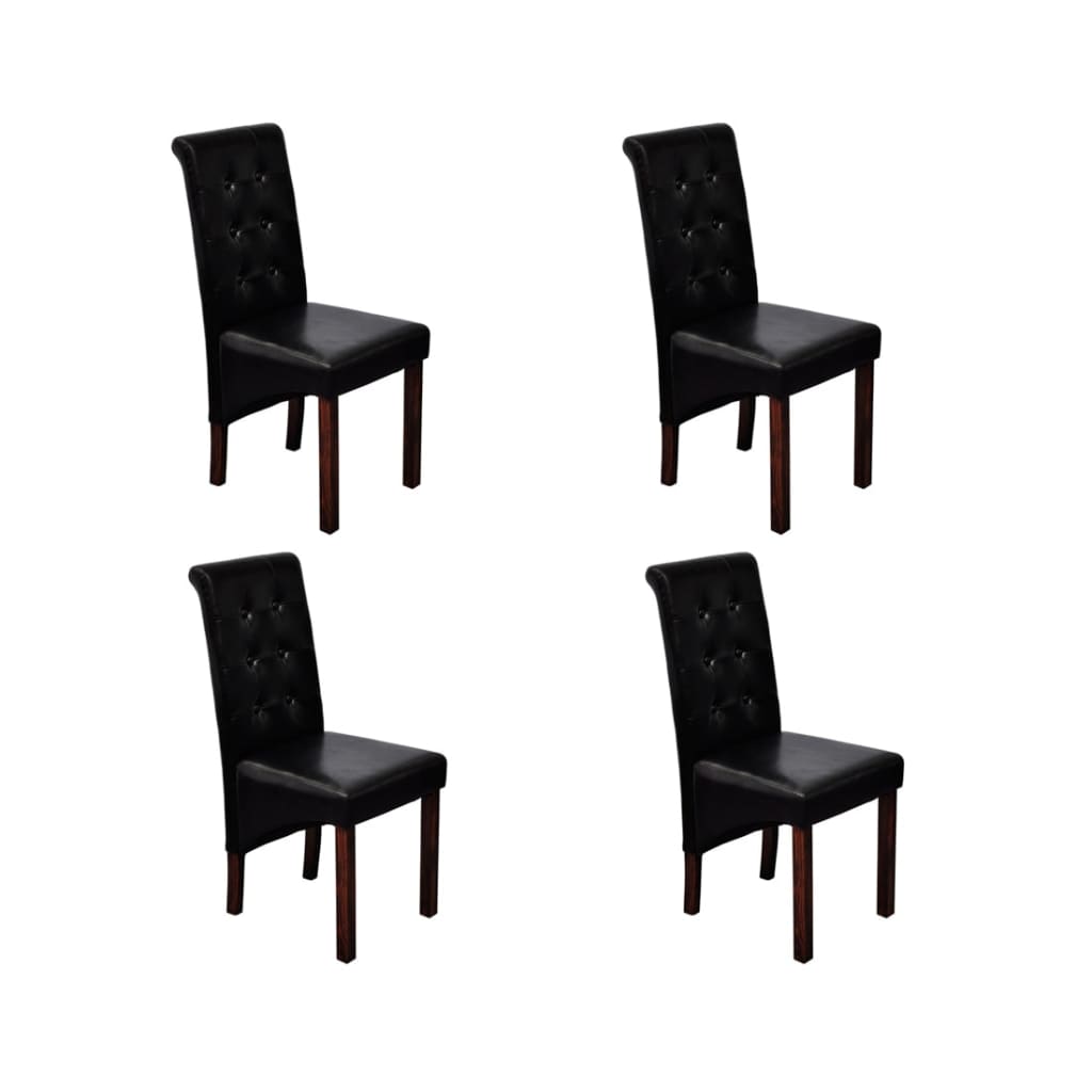 Dining Chairs 4 pcs Artificial Leather White