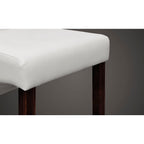 Sillas de comedor 6 uds cuero sintético blanco