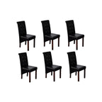 Sillas de comedor 6 uds cuero sintético blanco