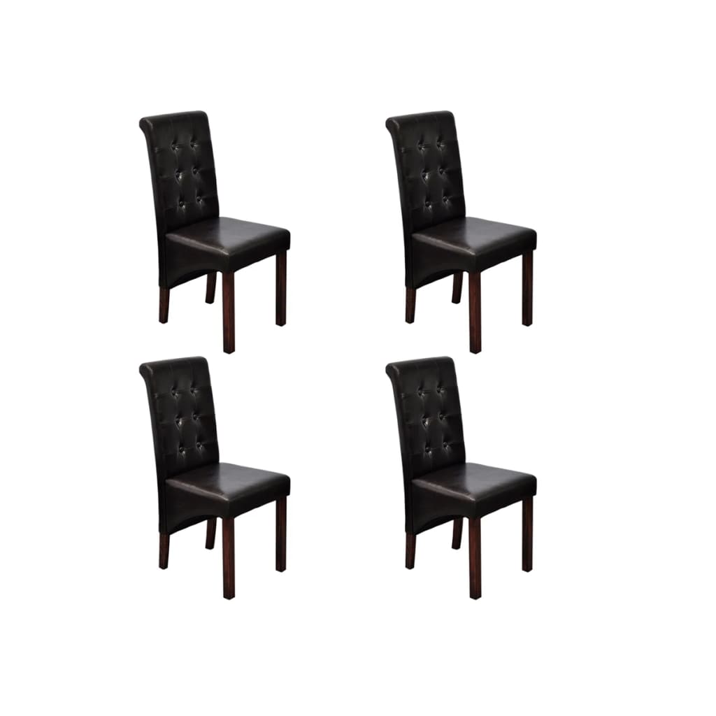 Dining Chairs 4 pcs Artificial Leather White