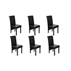 Sillas de comedor 6 uds cuero sintético blanco