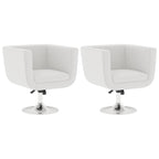 Taburetes de cocina 2 unidades cuero artificial blanco