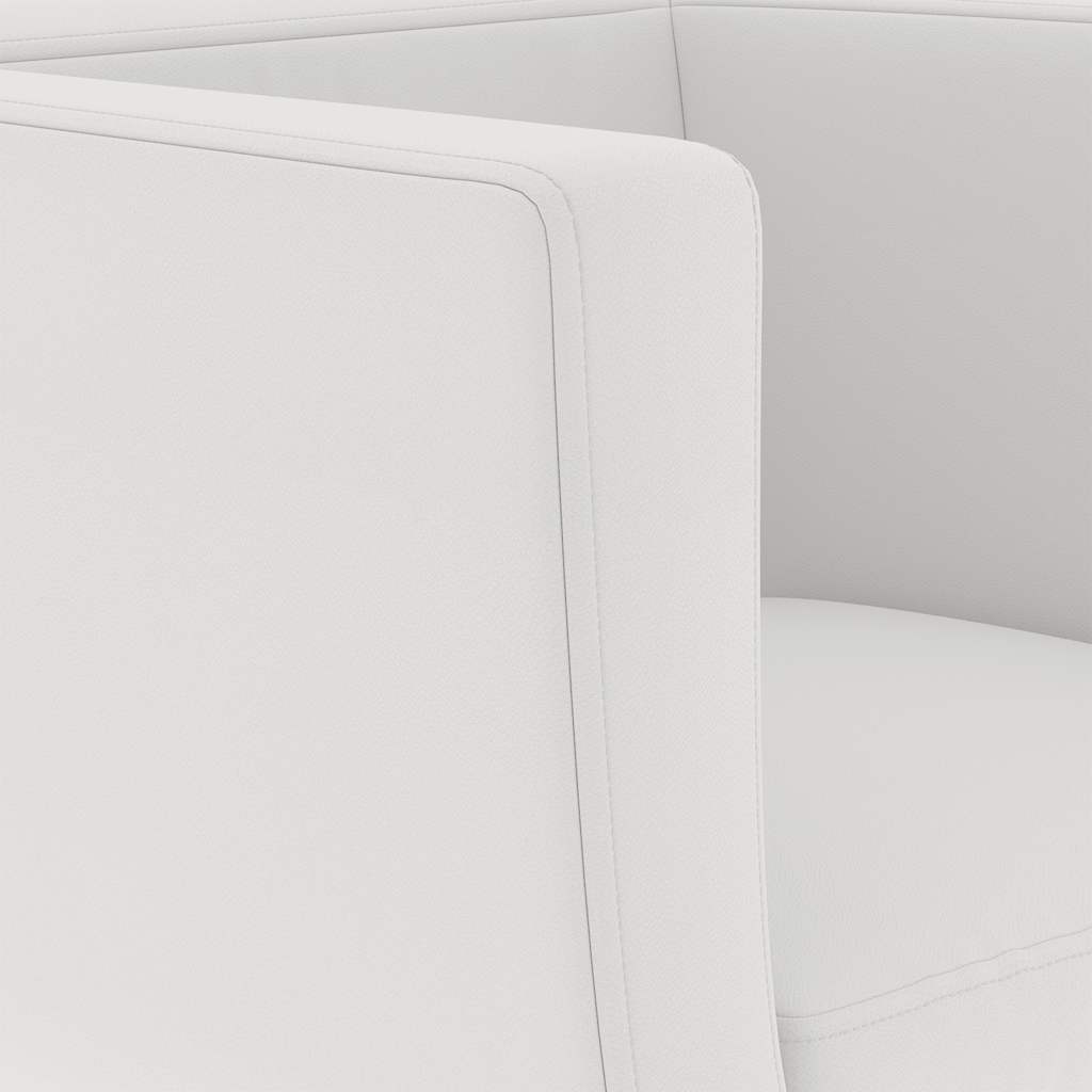 Taburetes de cocina 2 unidades cuero artificial blanco