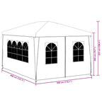 Carpa para fiestas blanco 3x4 m