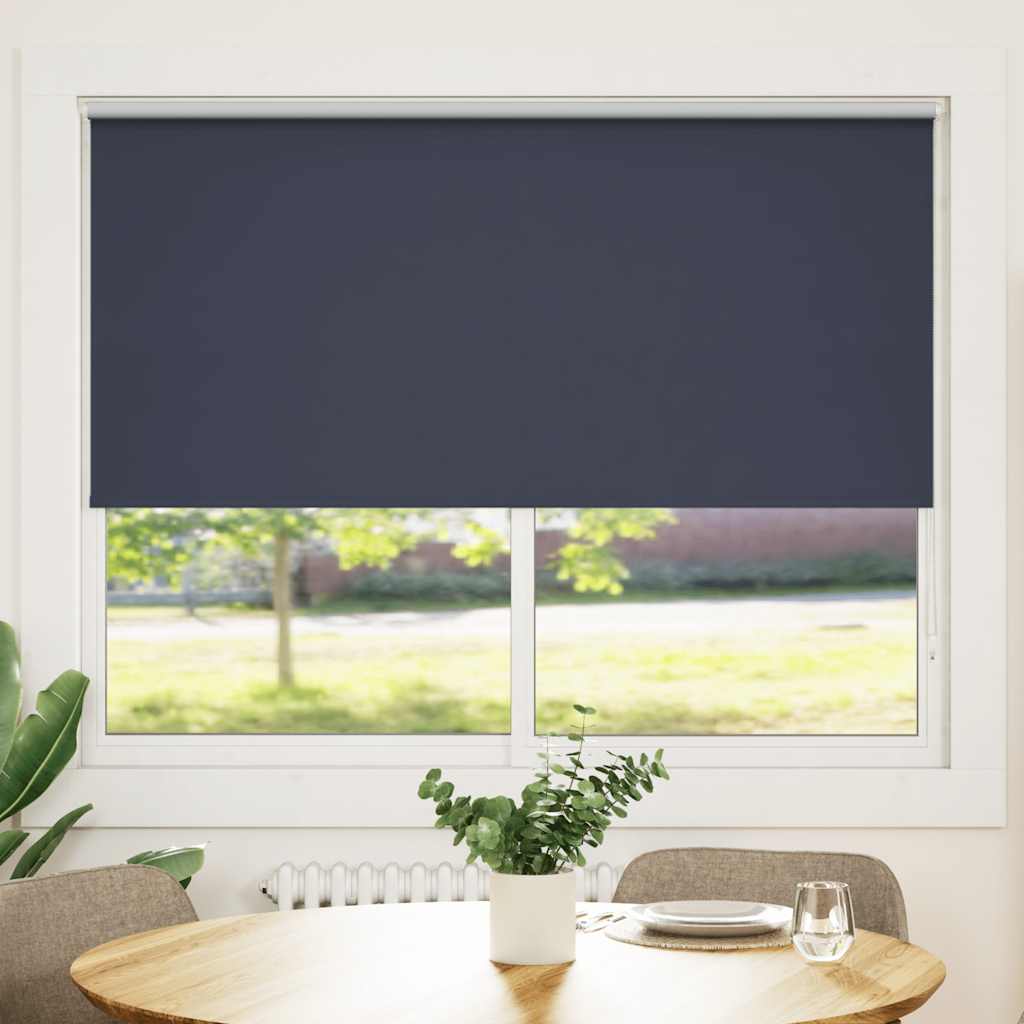Estore de rolo opaco 104,4x175 cm Largura do tecido 100 cm Azul Marinho