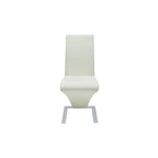 Sillas de comedor 4 unidades cuero sintético blanco