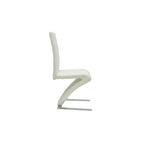 Sillas de comedor 4 unidades cuero sintético blanco
