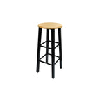 Set mesa de desayuno/comedor madera marrón con acero negro