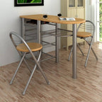 Mesa alta de cocina con taburetes madera