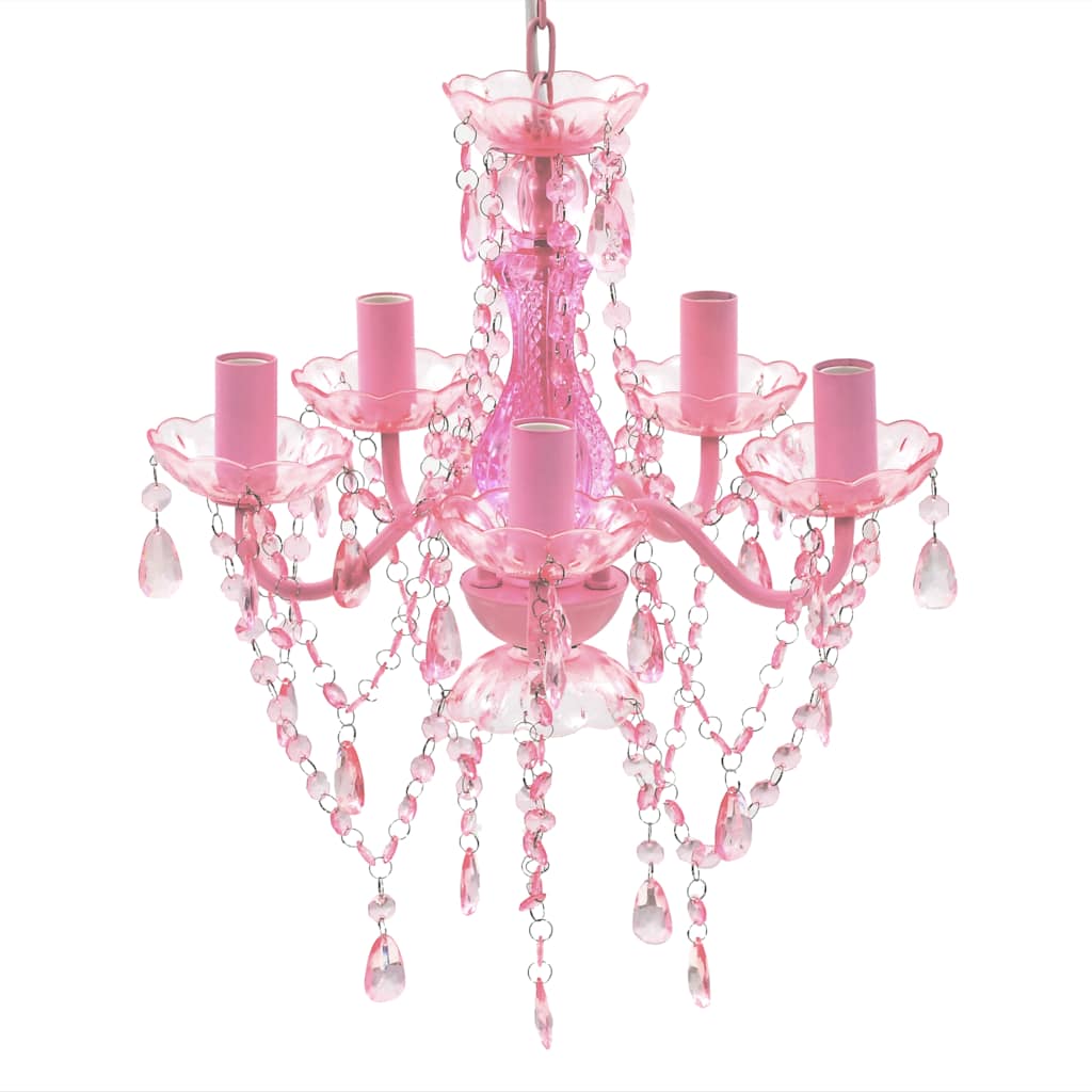 Chandelier 5 bulbs transparent