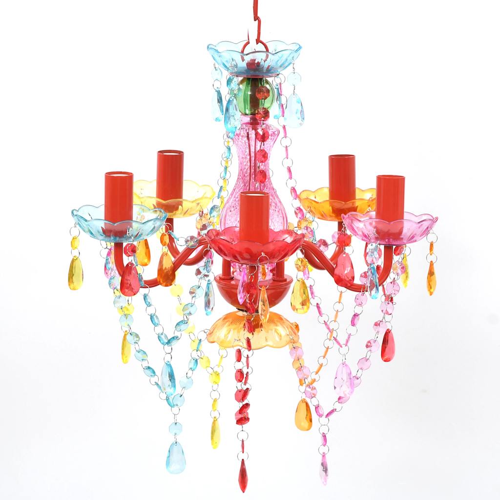 Luz de Cristal 5 Bombillas Multicolor