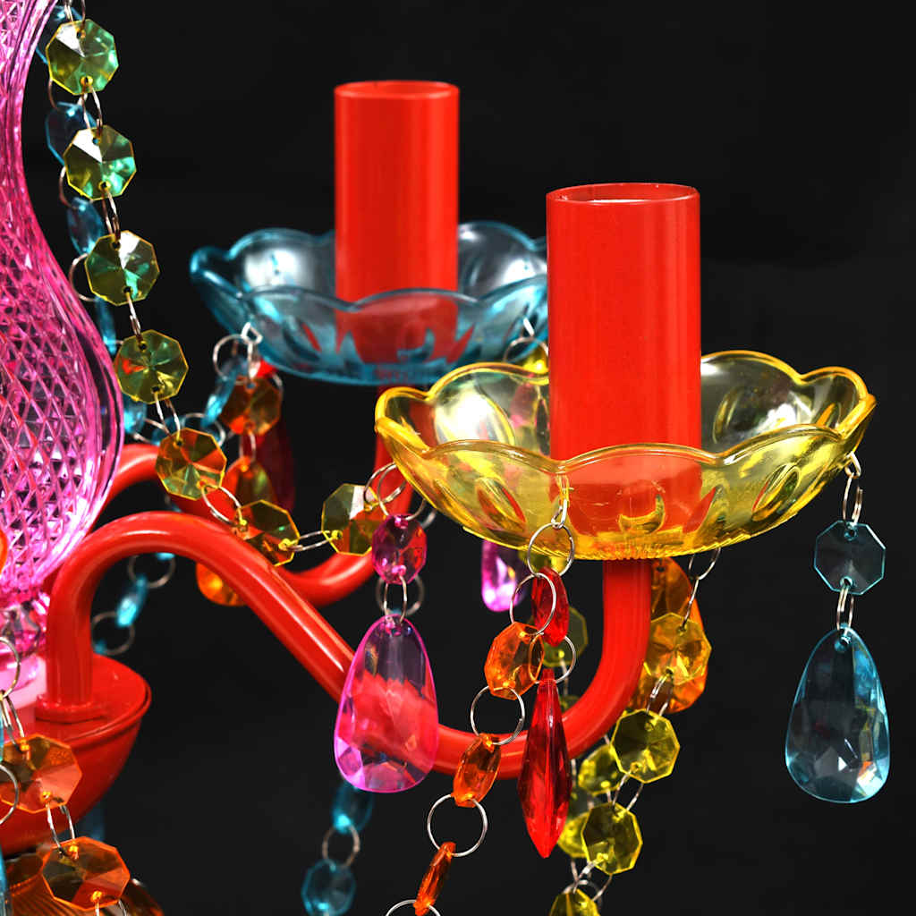 Luz de Cristal 5 Bombillas Multicolor