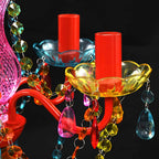 Luz de Cristal 5 Bombillas Multicolor