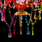 Luz de Cristal 5 Bombillas Multicolor