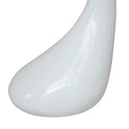 Mesa de centro superficie redonda vidrio 2 uds blanco brillante