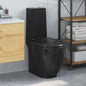 White ceramic toilet with cistern