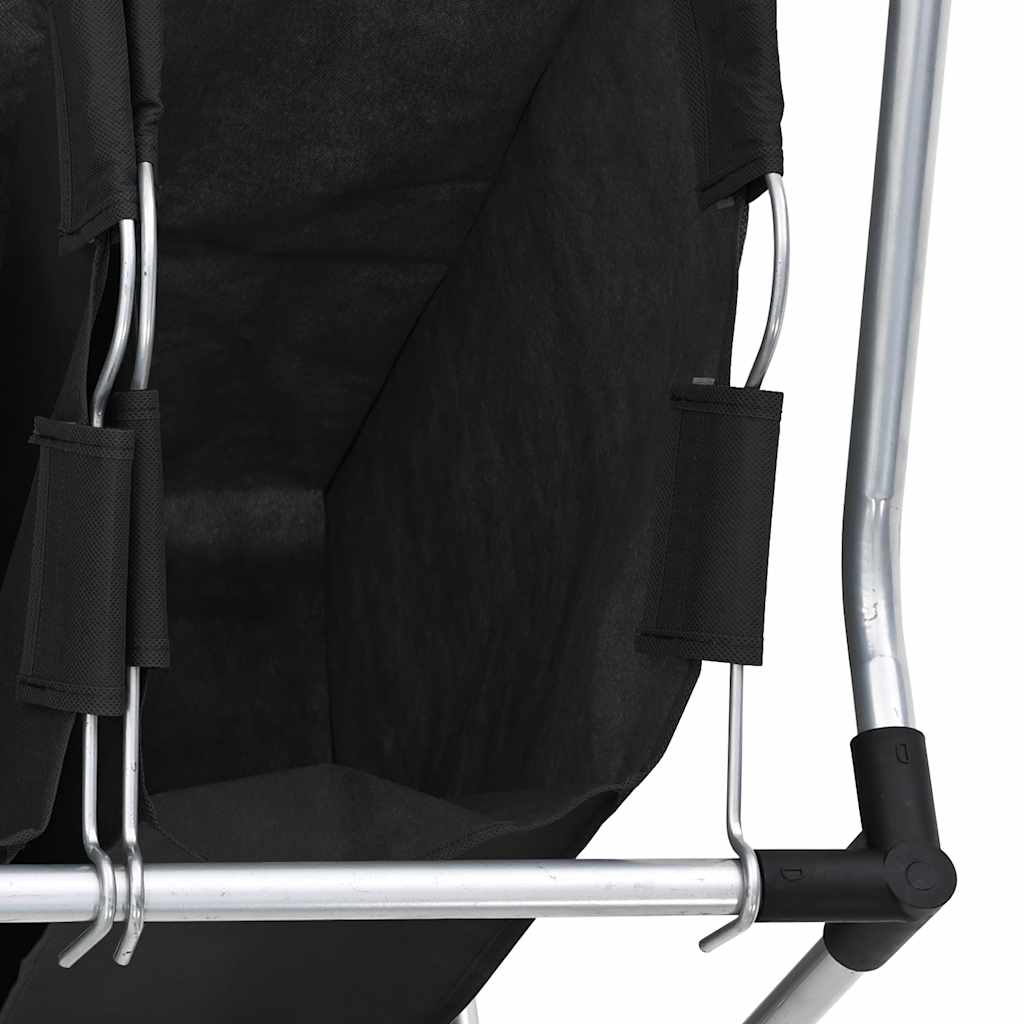 Clasificador de lavandería con 4 bolsas de color gris negro