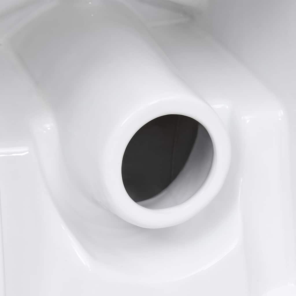 Inodoro de cerámica con cisterna blanco