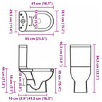 Inodoro de cerámica con cisterna blanco