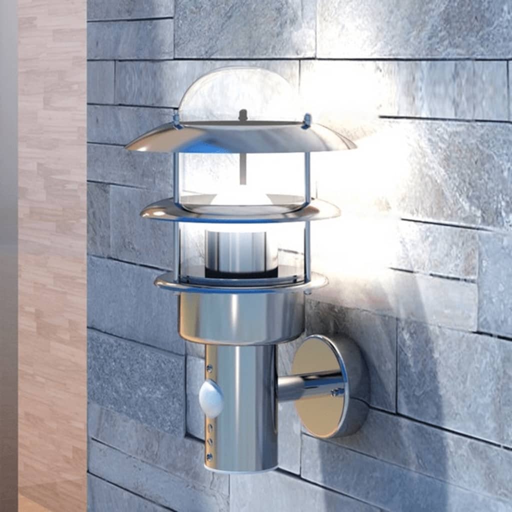 Aplique de pared de acero inoxidable, para jardín