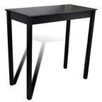 Mesa alta de cocina con 4 sillas de barra negras