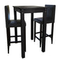 Mesa de bar com 2 cadeiras de bar pretas